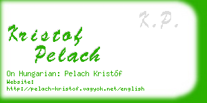 kristof pelach business card